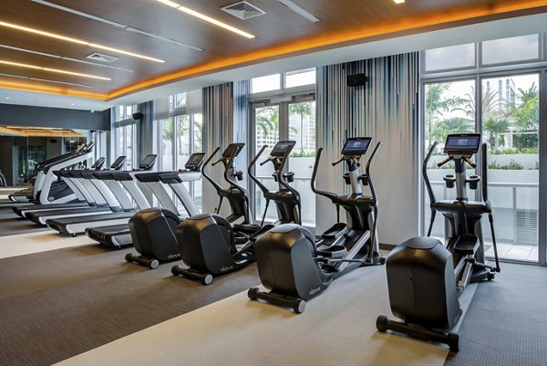 fitness center at Laureat Apartments 