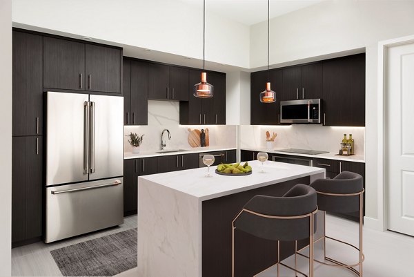 kitchen at Laureat Apartments 