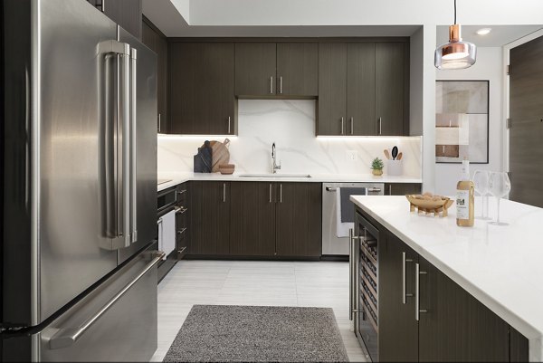 kitchen at Laureat Apartments 