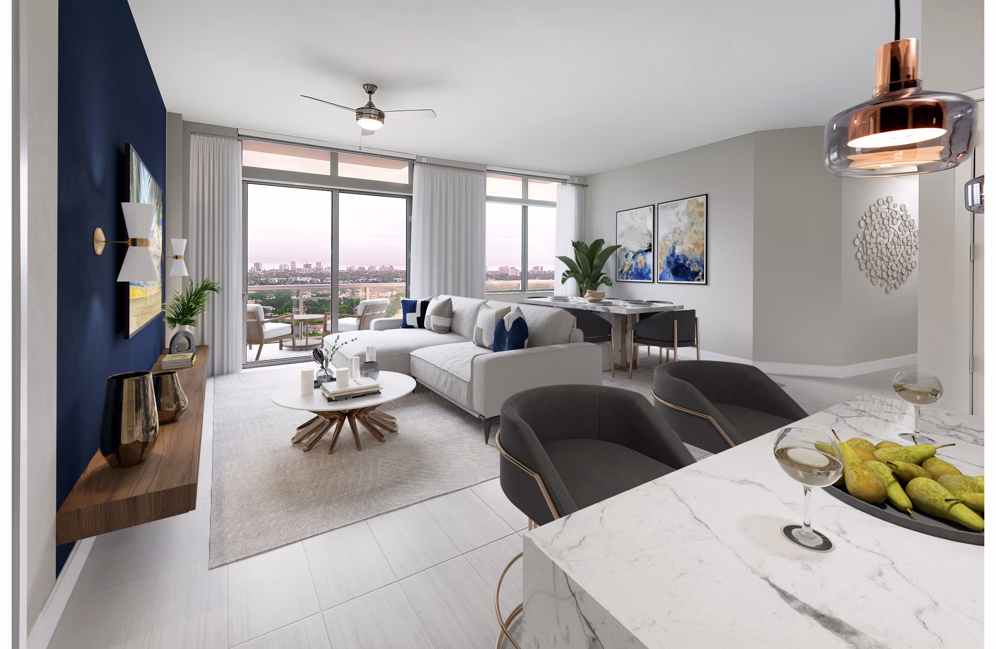 living room at Laureat Apartments 