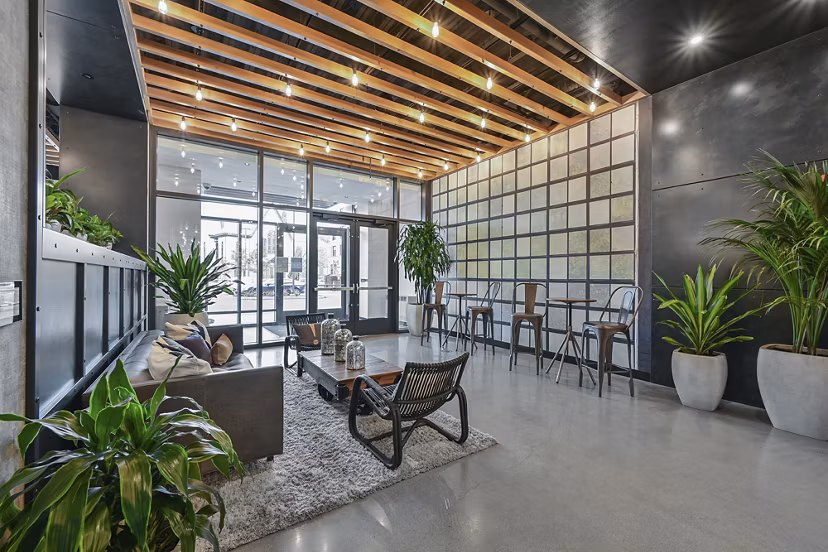 Clubhouse featuring modern design elements at Watermark Central Apartments