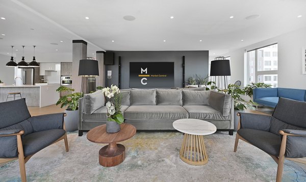 Elegant clubhouse with modern lounge and entertainment space at Watermark Central Apartments