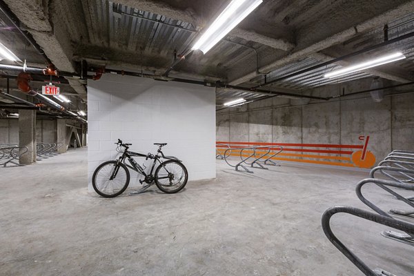 bike storage at Market Central Apartments