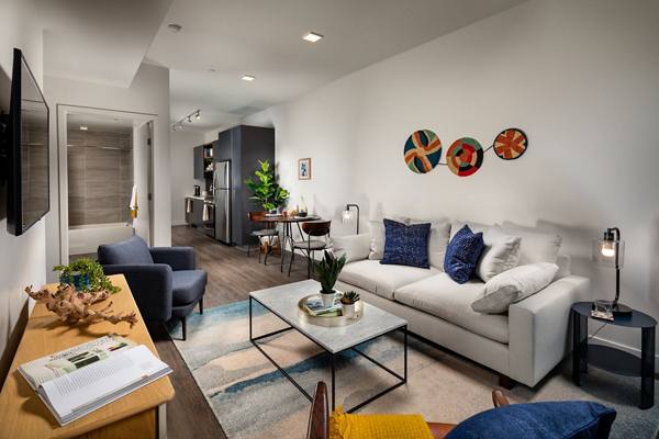 living room at The Crest Apartments