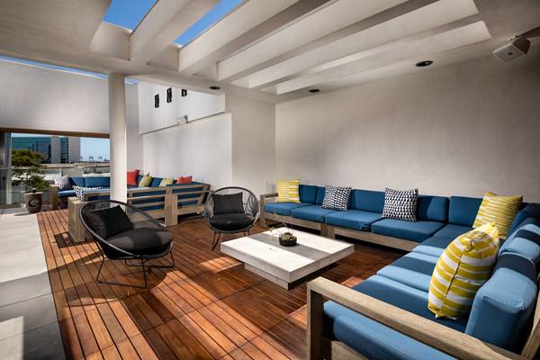 patio at The Crest Apartments