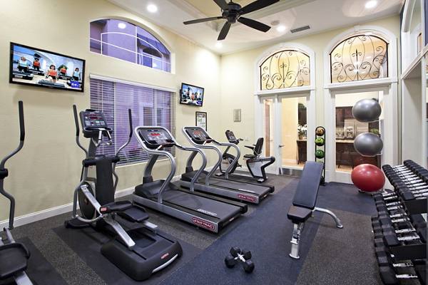 fitness center at St. Claire Apartment Homes
