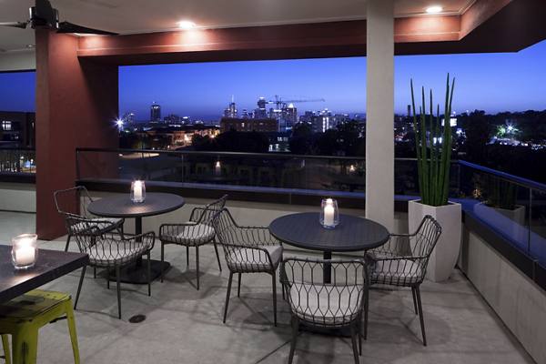 patio at E6 Apartments