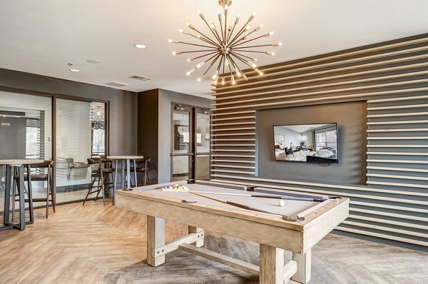 Elegant clubhouse with modern furnishings at Mason at Alameda Station Apartments