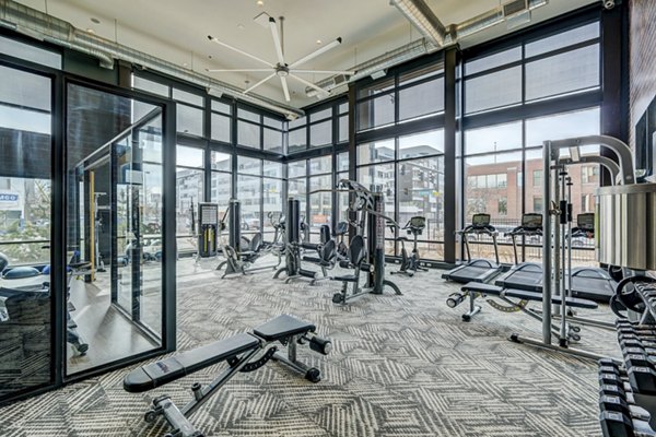 Modern fitness center with state-of-the-art equipment at Mason at Alameda Station Apartments, ideal for health and wellness enthusiasts