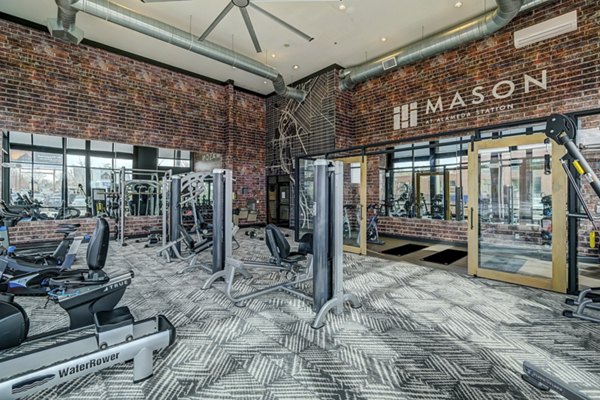 Fitness center with modern equipment at Mason at Alameda Station Apartments