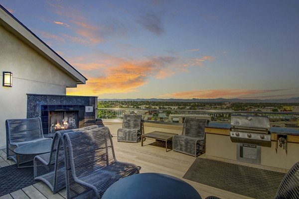 Outdoor community grill area at Mason at Alameda Station Apartments, perfect for social gatherings and barbecues