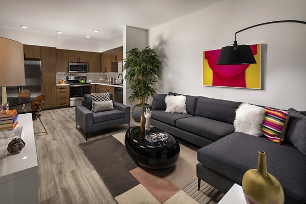 living room at Clarendon Apartments