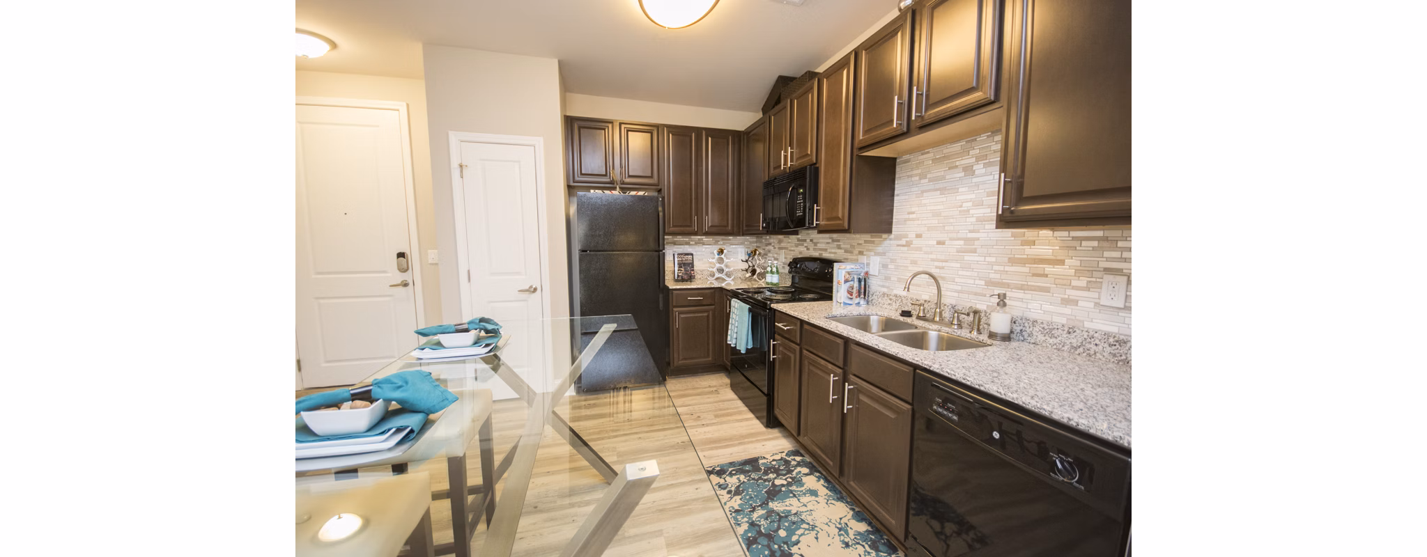 Modern clubhouse featuring elegant seating and a sleek design at Tryon Place Apartments, a luxury property
