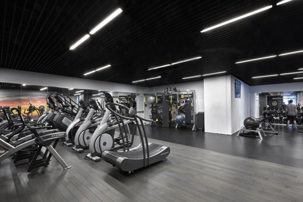 fitness center at Jasper Apartments