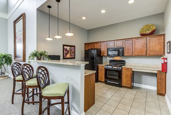 Elegant clubhouse featuring modern decor at Copper Chase at Stones Crossing Apartments