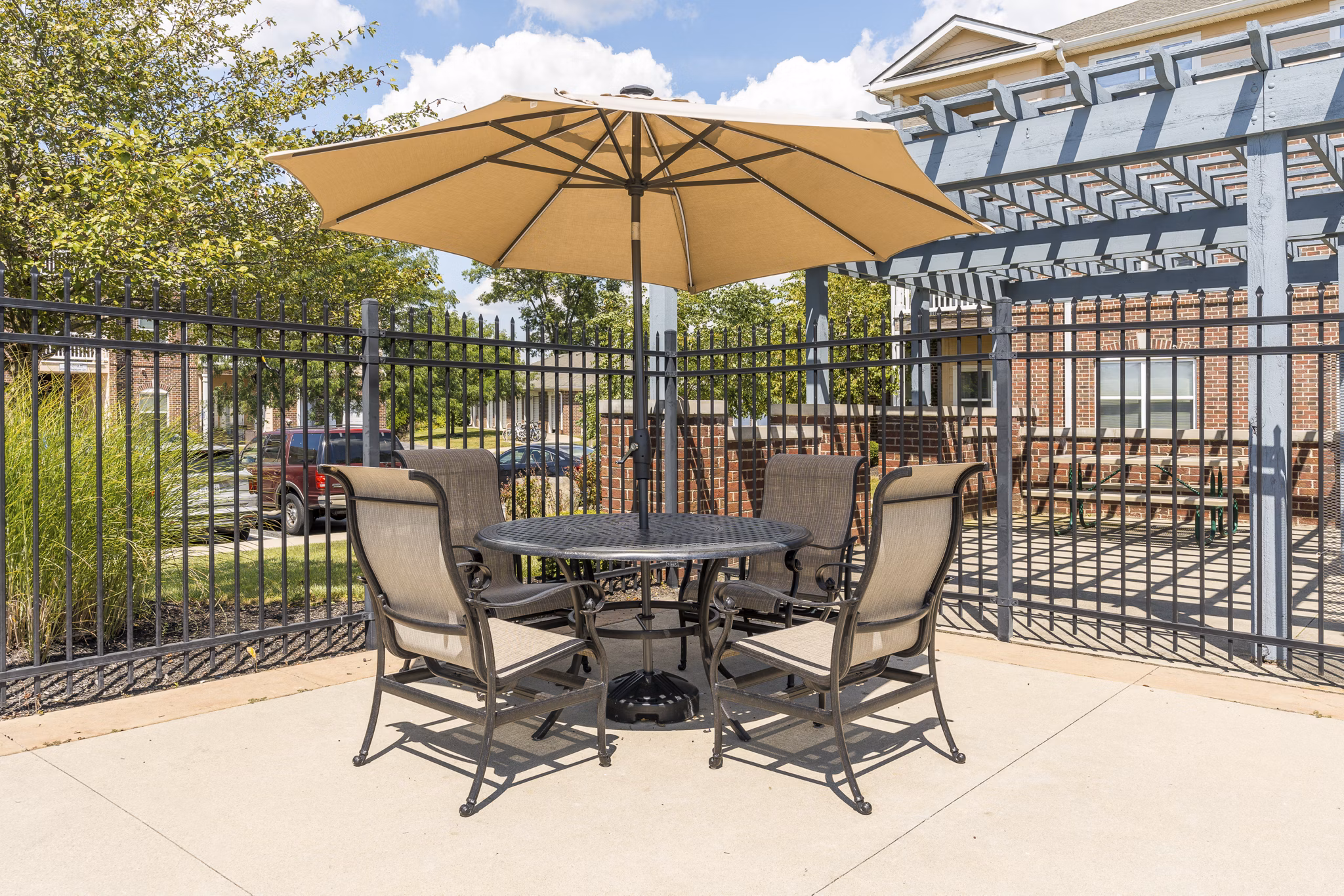 Patio at Copper Chase at Stones Crossing Apartments