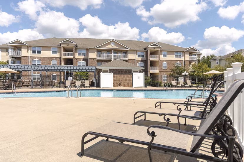 Resort-style pool at Copper Chase at Stones Crossing Apartments, offering relaxation and leisure for residents