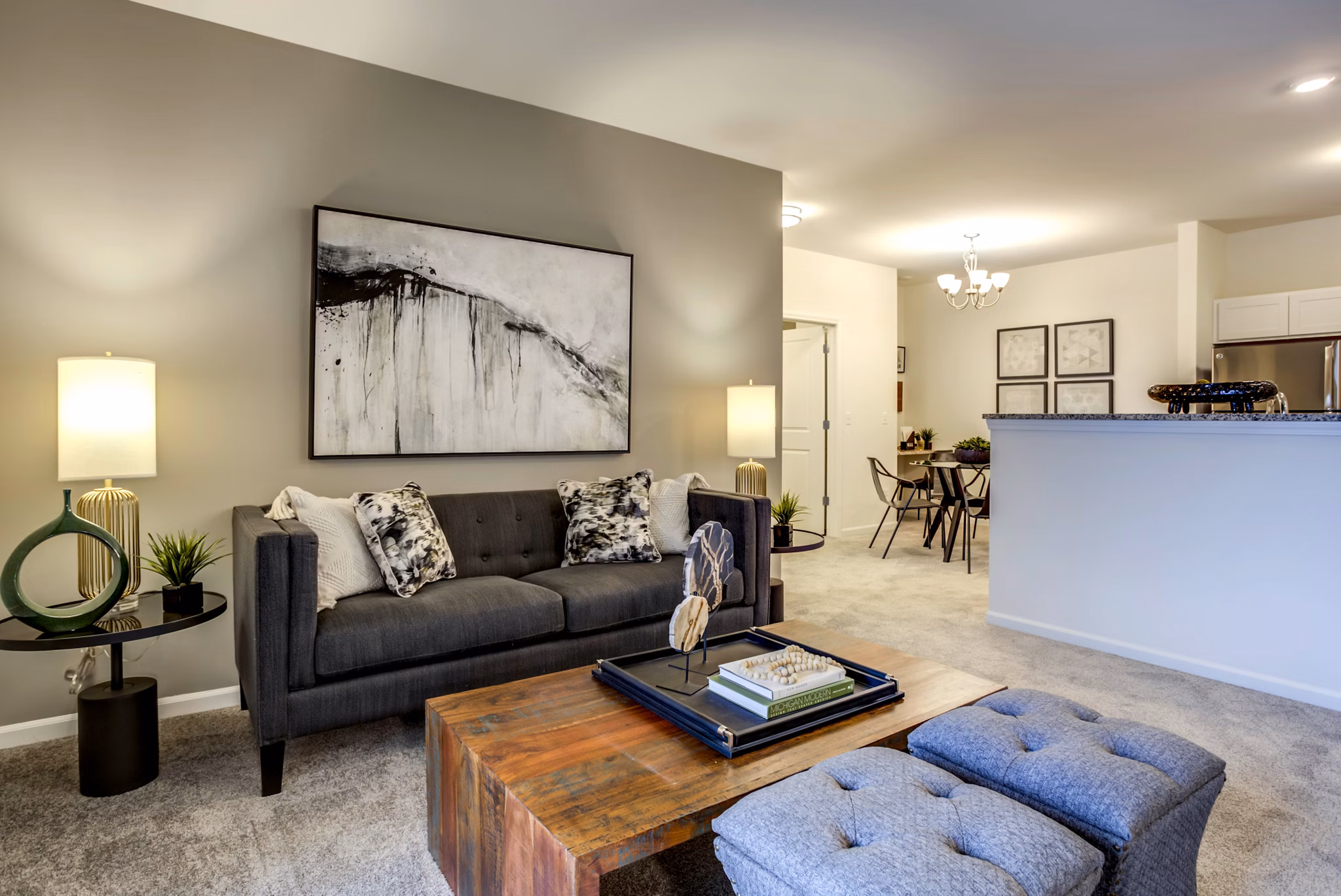 living room at Highland Ridge Apartments
