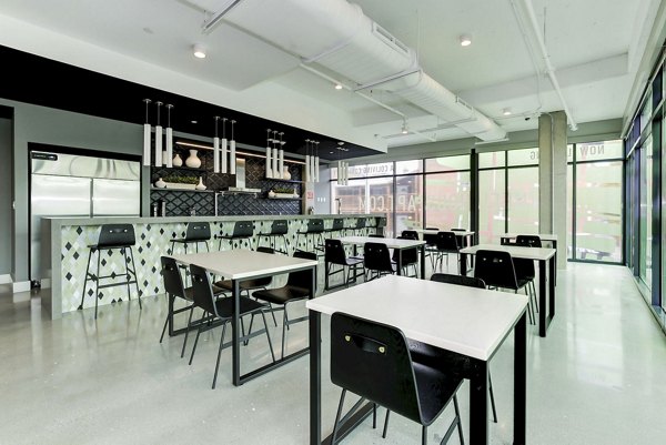 Clubhouse featuring modern design and social spaces at Wheelhouse Apartments