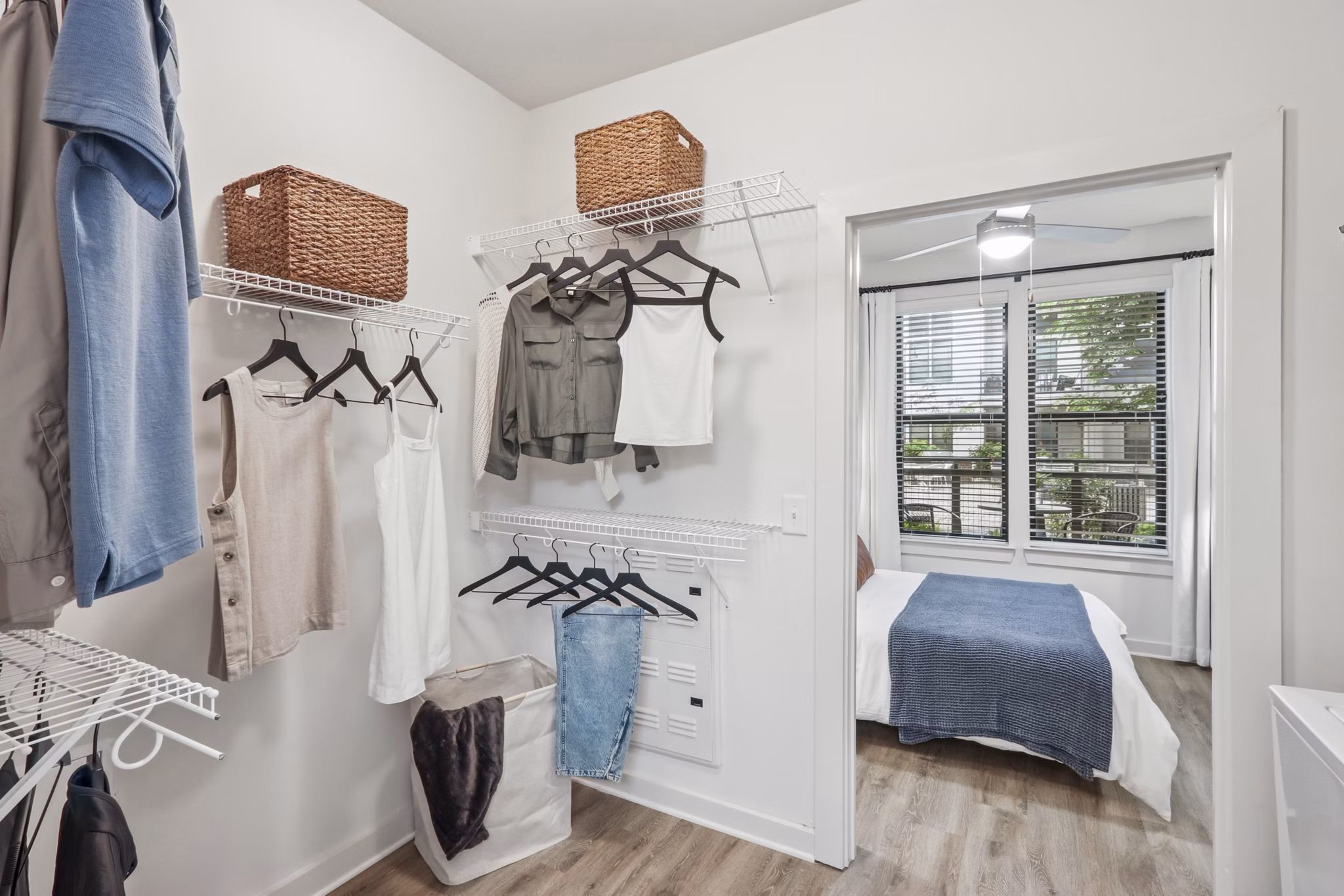 Closet at Gossett On Church Apartments