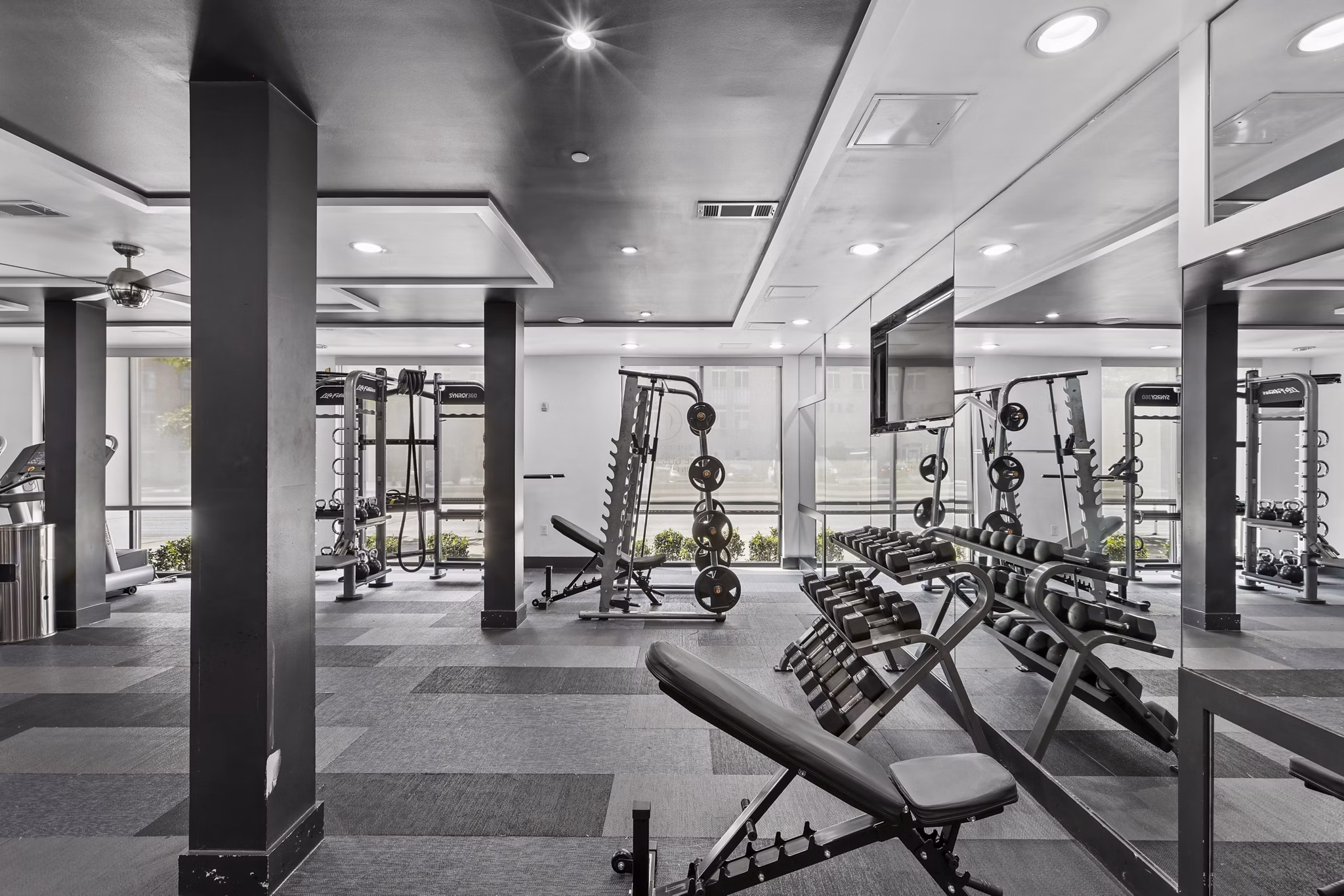 Fitness Center at Gossett On Church Apartments
