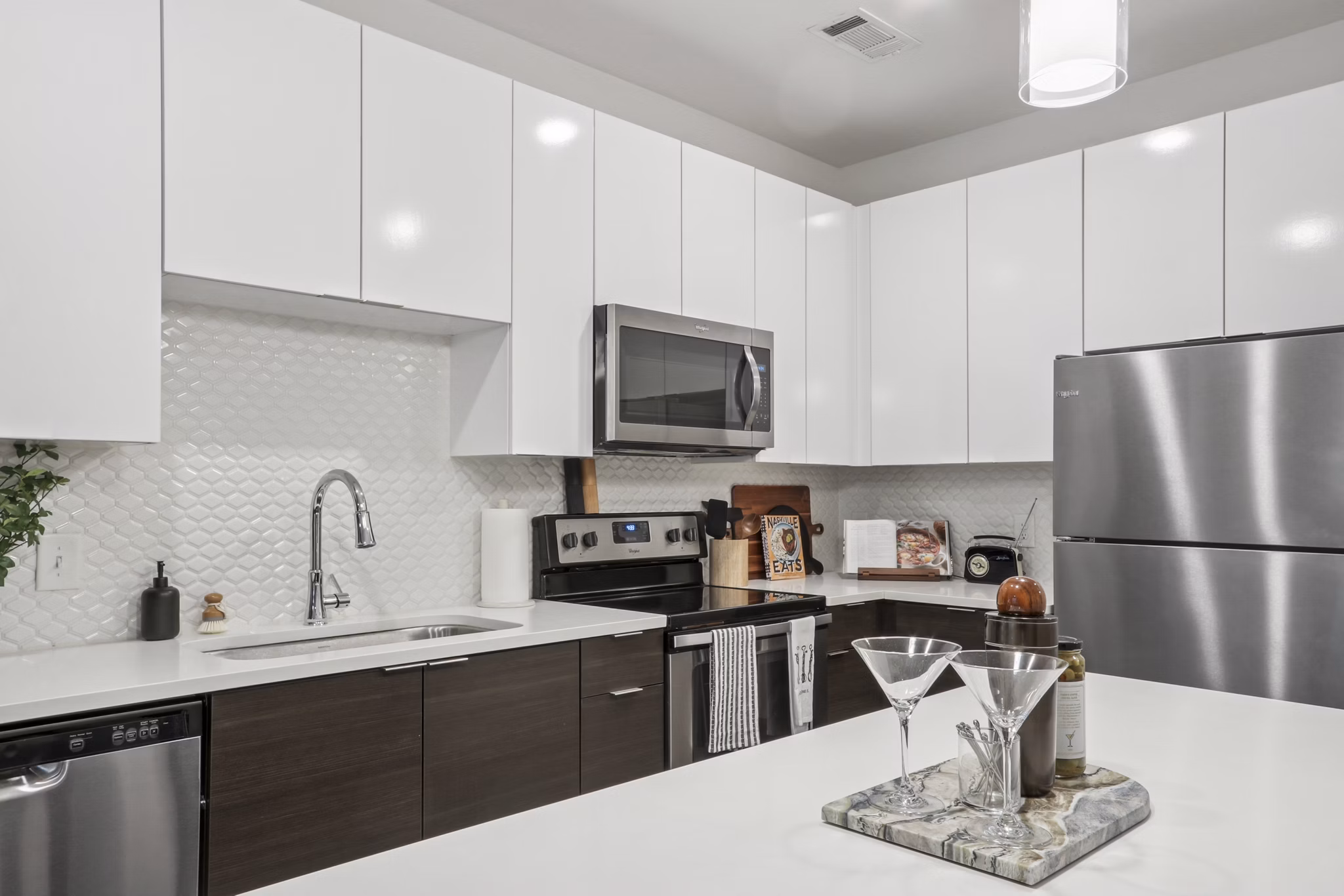 Kitchen at Gossett On Church Apartments