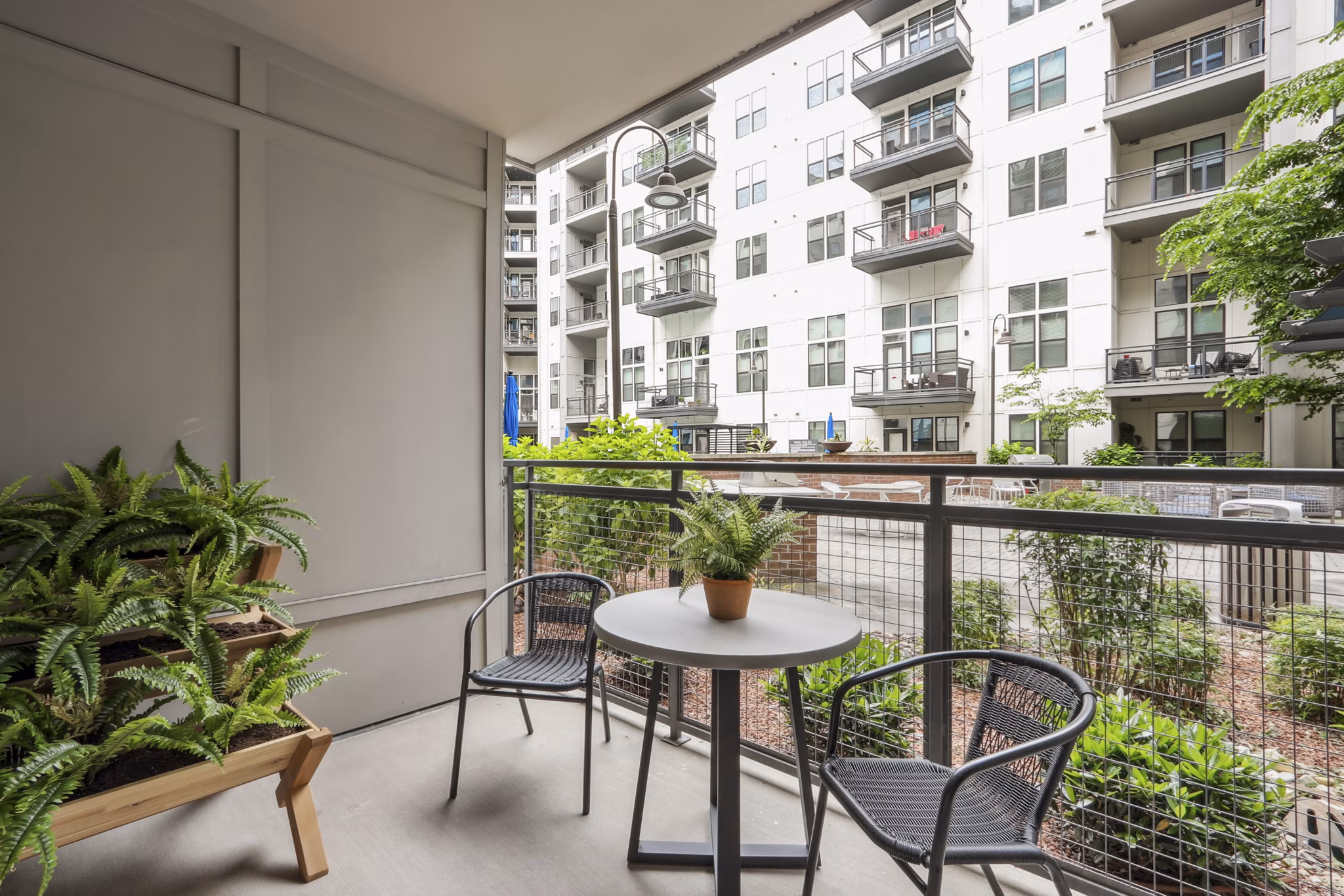 Patio at Gossett On Church Apartments