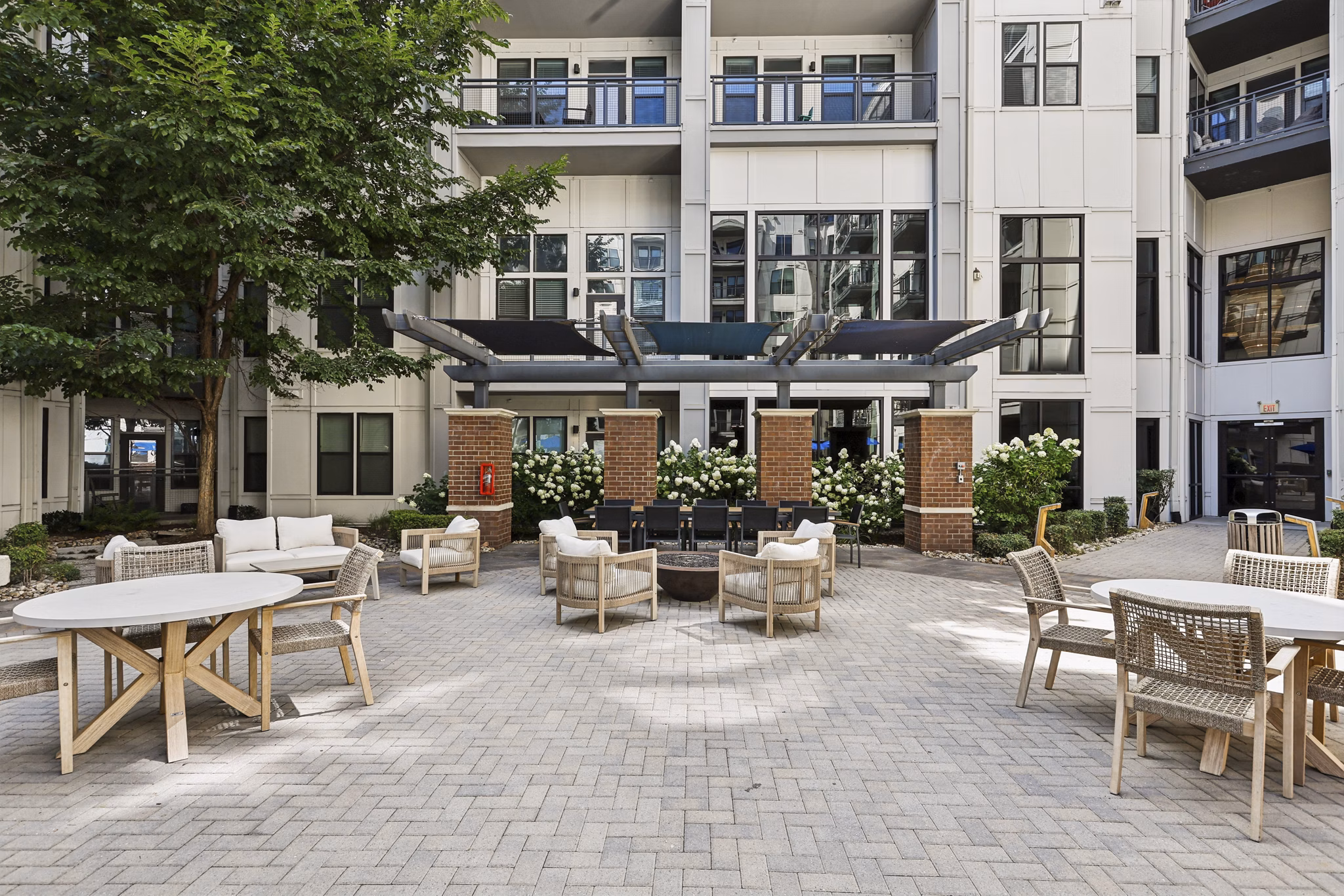 Patio at Gossett On Church Apartments