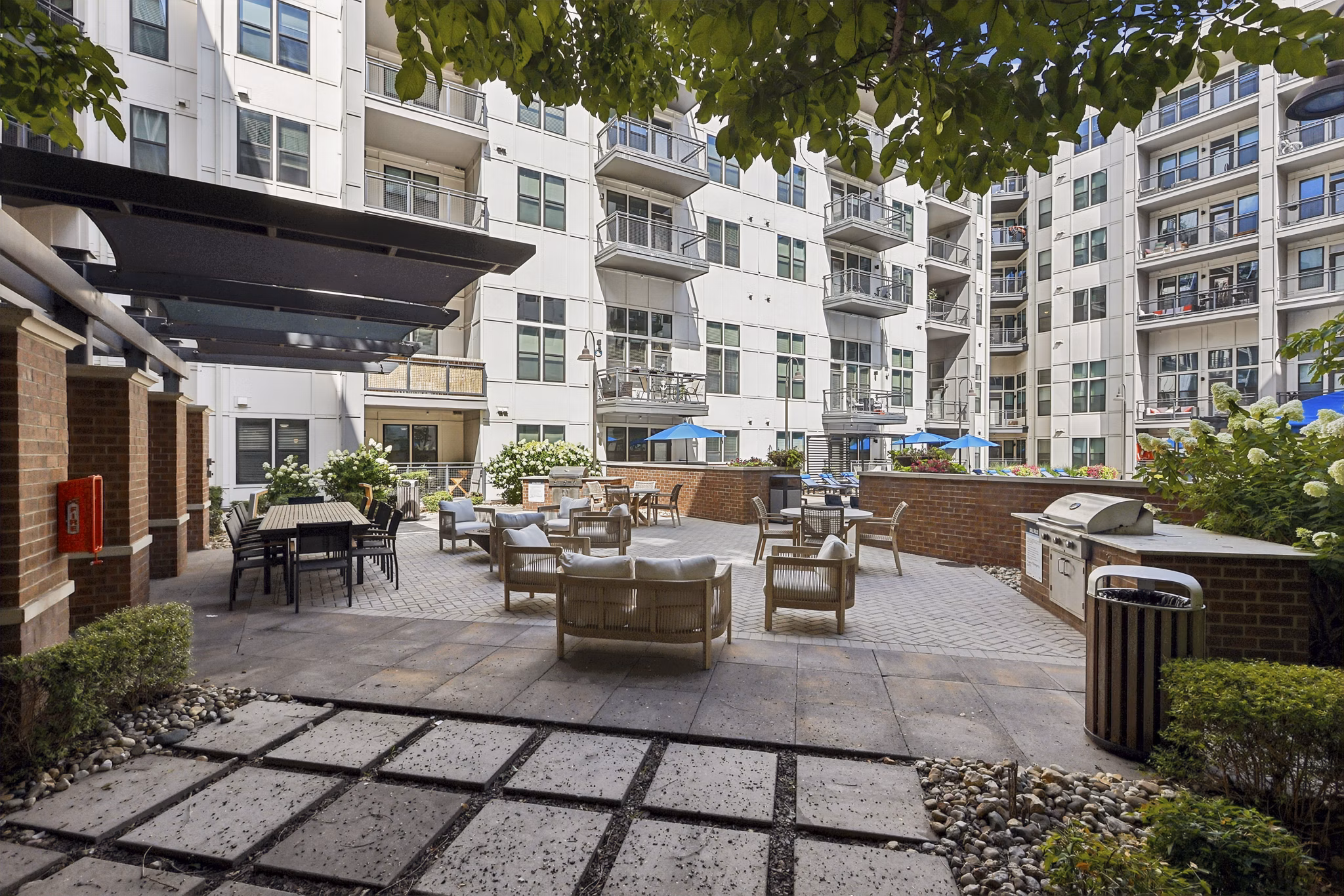 Patio at Gossett On Church Apartments
