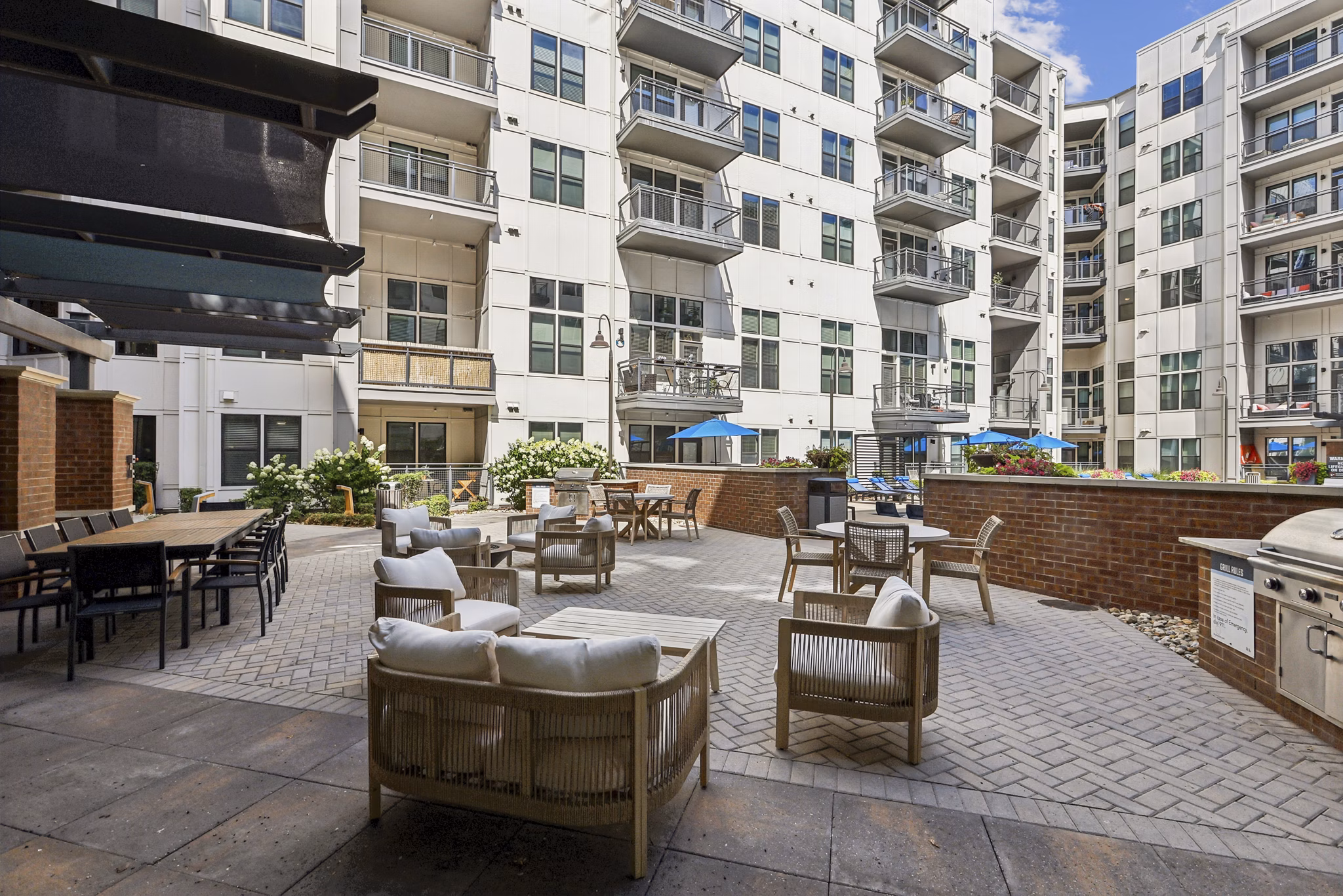 Patio at Gossett On Church Apartments