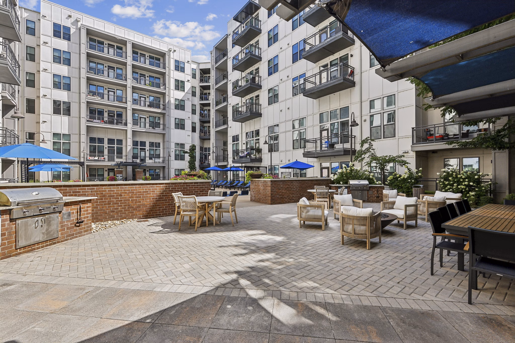 Patio at Gossett On Church Apartments