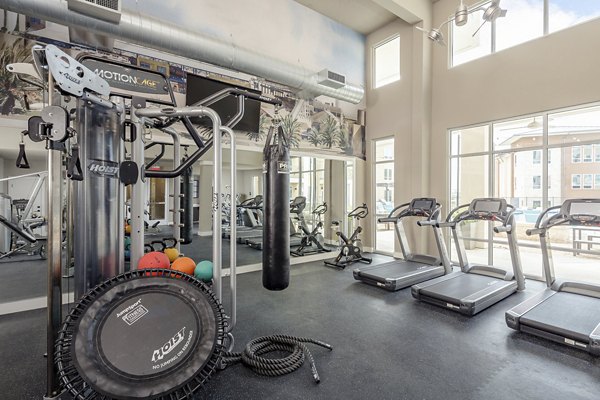 fitness center at The Upton at Longhorn Quarry Apartments