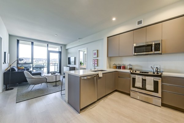 kitchen at Linea Apartments