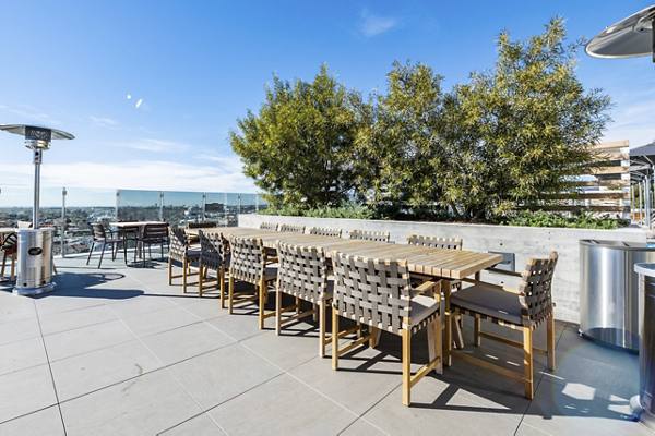 rooftop deck at Linea Apartments