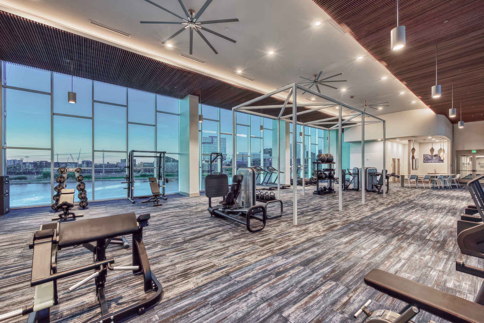 fitness center at Aura Watermark Apartments 