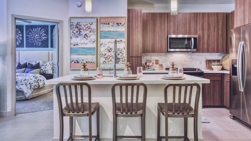 kitchen at Aura Watermark Apartments 