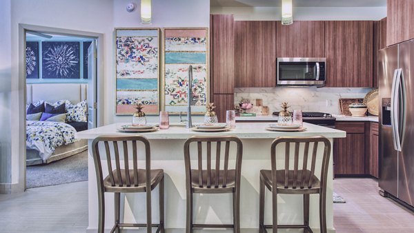 kitchen at Aura Watermark Apartments