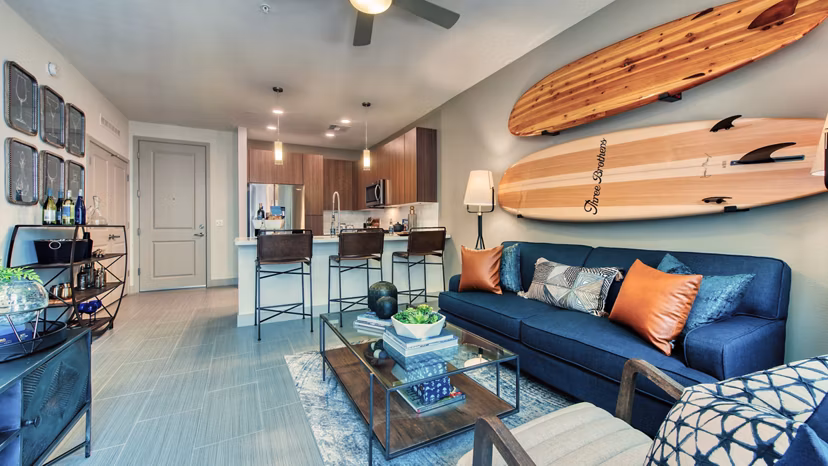 living room at Aura Watermark Apartments 