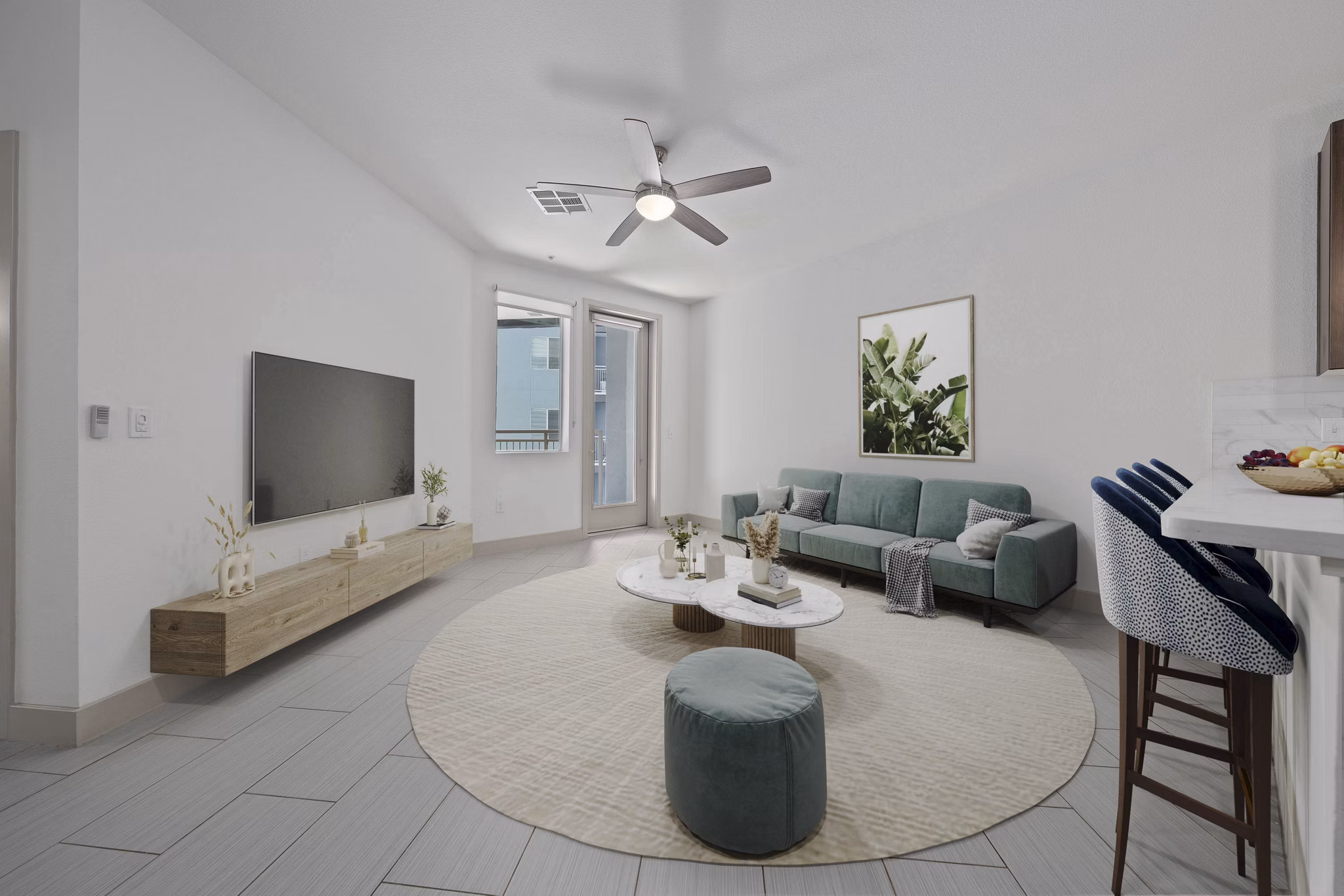 living room at Aura Watermark Apartments 