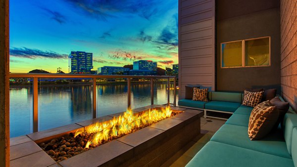 fire pit at Aura Watermark Apartments