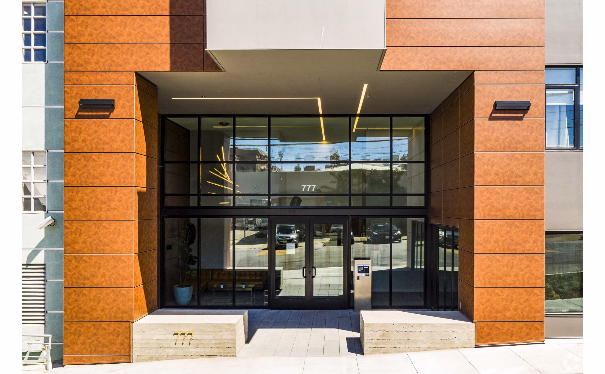 Modern clubhouse and leasing office at 777 Tenn Apartments with stylish seating and decor