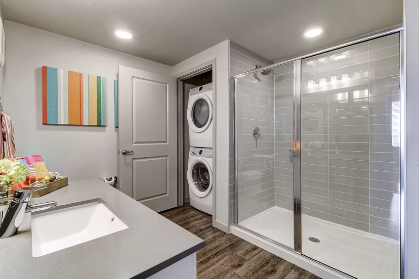 bathroom at The Argonne Apartments