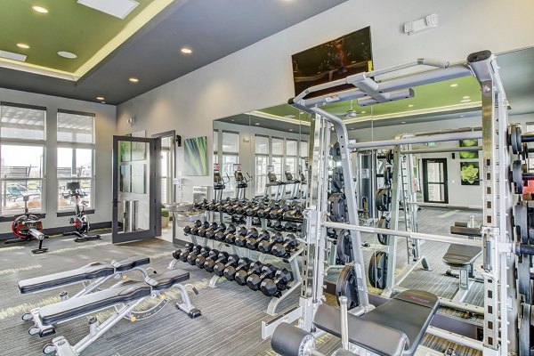 fitness center at The Argonne Apartments