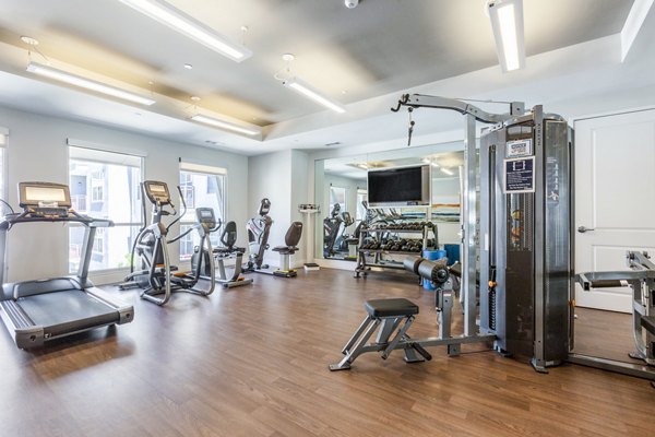 Fitness center with modern equipment at Overture Albuquerque Apartments