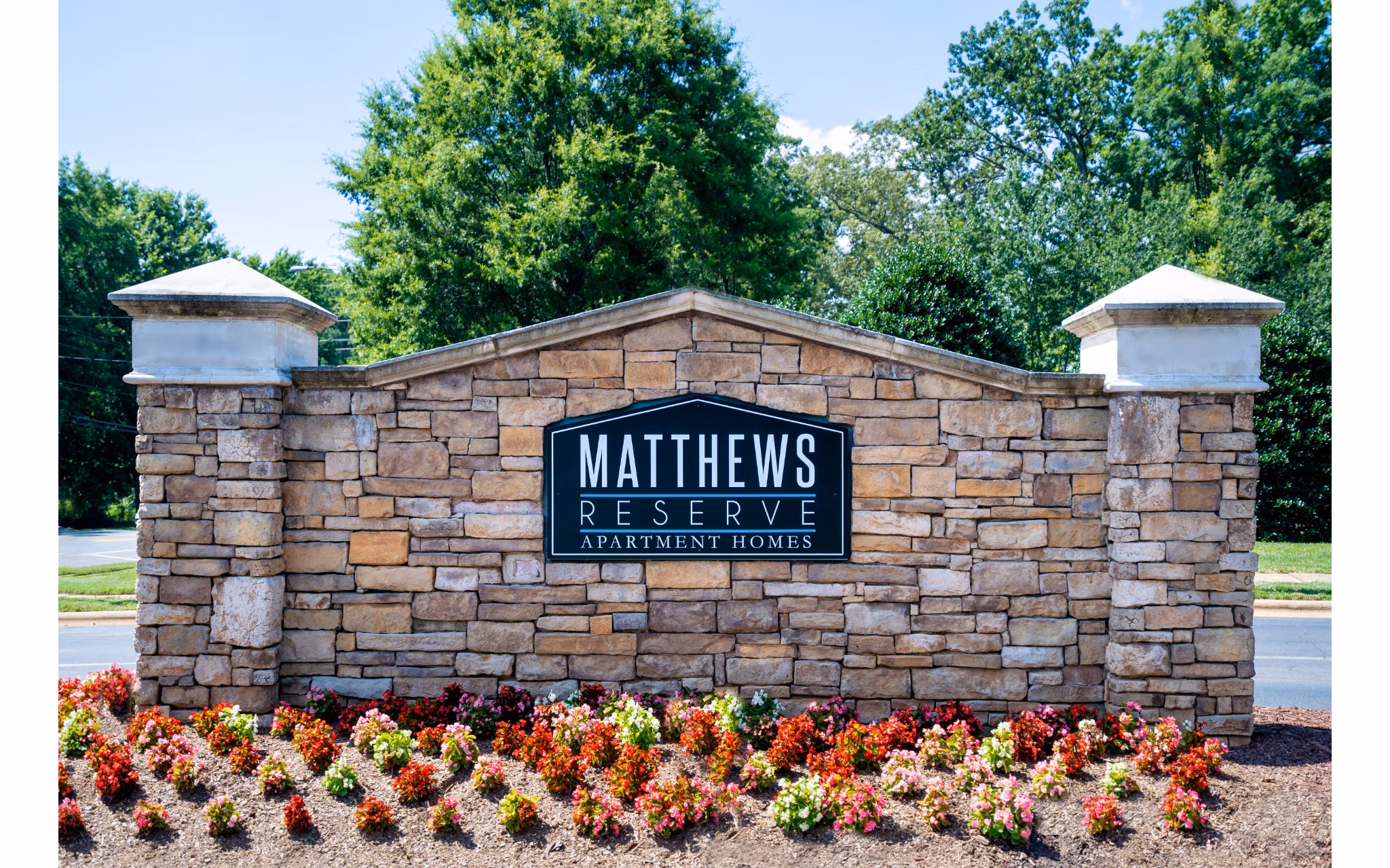 signage at Matthew's Reserve Apartments