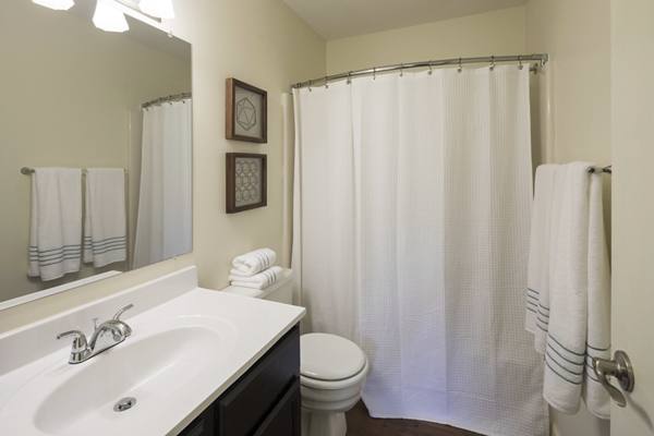 bathroom at Woods at Burnsville Apartments