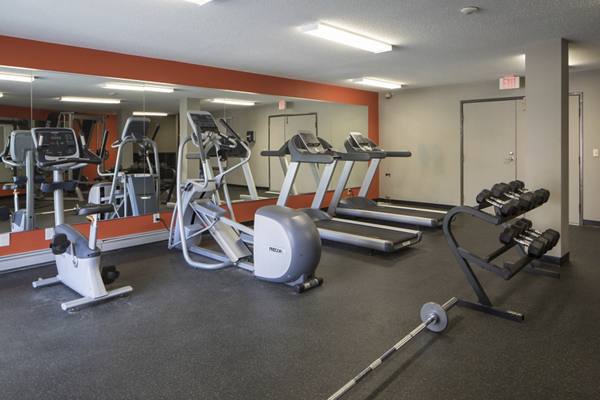 fitness center at Woods at Burnsville Apartments