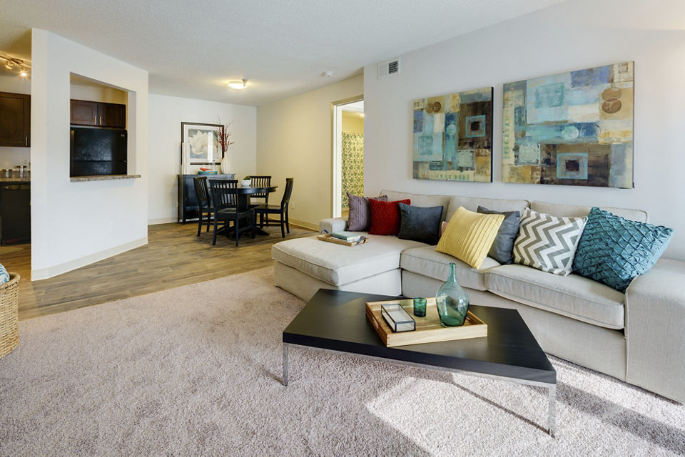 living room at Meridian Pointe Apartments