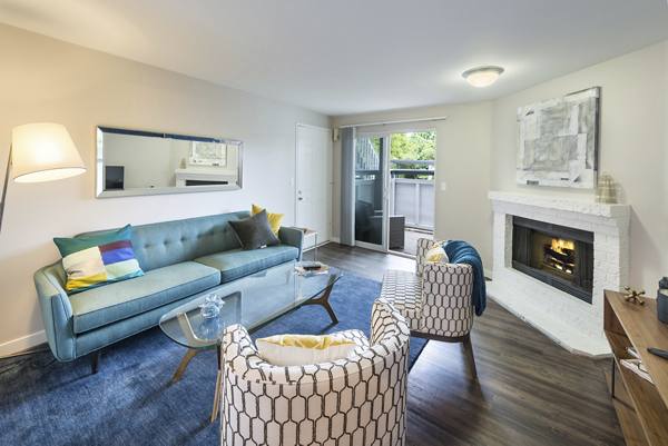 living room at 81 Fifty at West Hills Apartment Homes