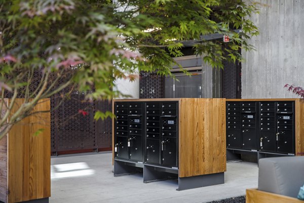 mail room at The Union Apartments